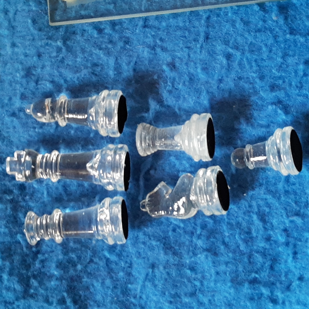 3 In 1 Glass Chess, Checkers, Backgammon Game Set - Picture 4 of 8
